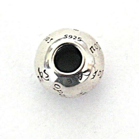 New Authentic Pandora Charm Bead Many Thanks 791276 W Package & Pouch, Retired - Picture 3 of 4